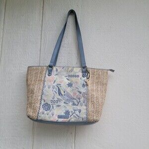 SAKROOTS Sak Meadow Medium Straw Tote with coin bag